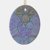 Lass Liebe, Lass Gottes Engel Keramik Ornament (Rechts)