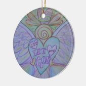 Lass Liebe, Lass Gottes Engel Keramik Ornament (Links)