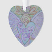 Lass Liebe, Lass Gottes Engel Kunstgeschenk Holida Ornament (Vorderseite)