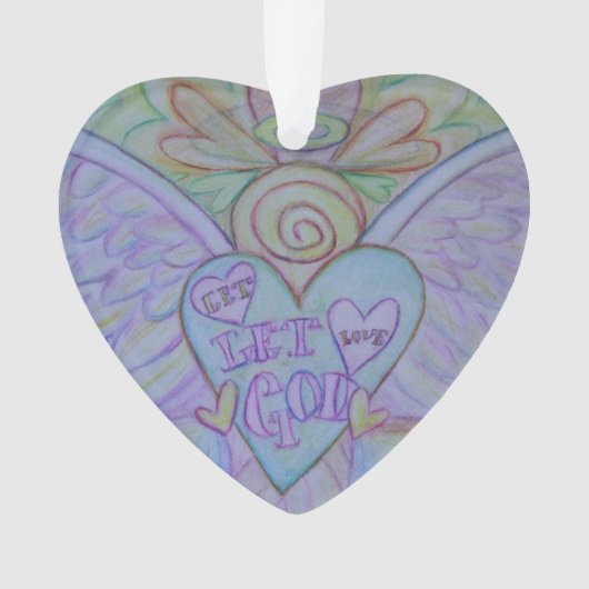 Lass Liebe, Lass Gottes Engel Kunstgeschenk Holida Ornament (Vorderseite)