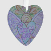 Lass Liebe, Lass Gottes Engel Kunstgeschenk Holida Ornament (Vorderseite)