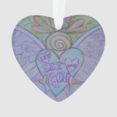 Lass Liebe, Lass Gottes Engel Kunstgeschenk Holida Ornament (Rückseite)