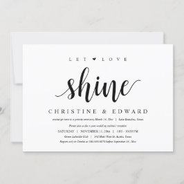 Lass Liebe Shine, Moderne Hochzeitsfeier Einladung