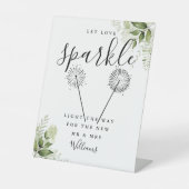 Lass Liebe Sparkle Blumengarten Hochzeit Sockelschild (Vorderseite)