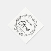 lass Liebe wachsen, botanische Hochzeit Serviette (Ecke)