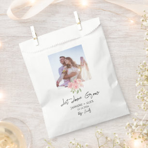Lass Liebe wachsen Rose-Samen-Foto-Hochzeit Geschenktütchen