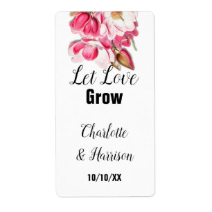 Lass Liebe wachsen Samenpaket Hochzeitsgunst Label
