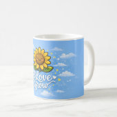 Lass Liebe wachsen - Sonnenblume Kaffeetasse (VorderseiteRechts)