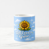 Lass Liebe wachsen - Sonnenblume Kaffeetasse (Mittel)
