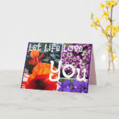 Lass Life Liebe Sie Blumengrüße erhalten Wohlfahrt Karte (Gelbe Blume)