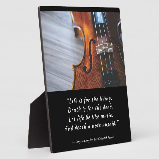 Lass Life like Music Langston Hughes Fotoplatte (Seite)