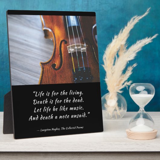 Lass Life like Music Langston Hughes Fotoplatte (Seite)