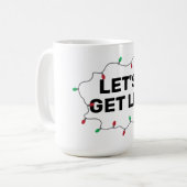 Lass Lit Funny Quote Weihnachts Weihnachtsbüro Kaffeetasse (Vorderseite Links)