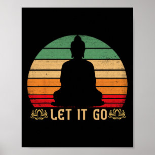 Lass los, Buddha-Meditation Vintage Zen Buddhist Poster