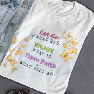 Lass los, genieße, habe Glauben Motivations-T-Shir Tri-Blend Shirt