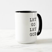 Lass los, lass Gott Christlicher Kaffee Minimal-Ty Tasse (VorderseiteRechts)