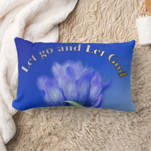 Lass los, lass Gott Gentian-Blumen-Inspirationszit Lendenkissen