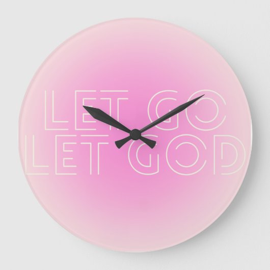 Lass los, lass Gott Uhr an der Wand (Vorderseite)