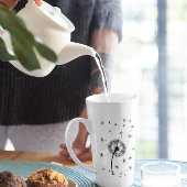 Lass los, Löwenzahn im Wind fließt Milchtasse