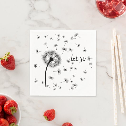 Lass los, Löwenzahn im Wind fließt Serviette (Beispiel)