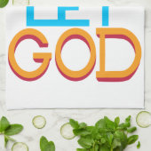 Lass los und lass Gott (Originale Typografie) Handtuch (Gefaltet)