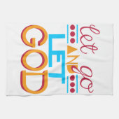 Lass los und lass Gott (Originale Typografie) Handtuch (Horizontal)