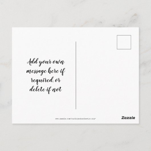 Lass los und lass Gottes-Schrift-Zitat Postkarte (Rückseite)