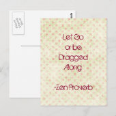 Lass Los Zitat Postkarte (Vorne/Hinten)