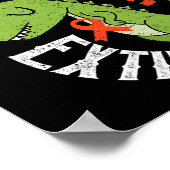 Lass macht Leukämie ausgestorben Dinosaurier Hämat Poster (Ecke)