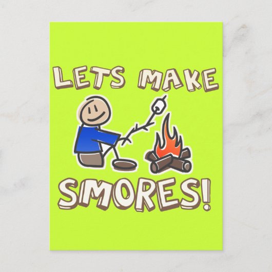 Lass macht S'mores! Postkarte (Vorderseite)