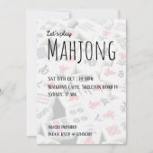 Lass Mahjong Einladung (Vorderseite)