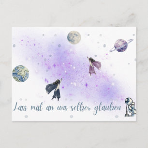 „Lass mal an uns selber glauben“ Postkarte
