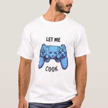 Lass Me Cook | Funny Video Game Controller Blau