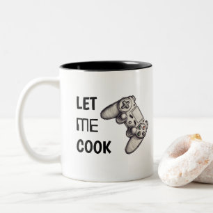 Lass Me Cook Funny Video Game Controller Zweifarbige Tasse