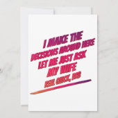 Lass Me Just Frag Meine Ehefrau - Husband Funny Sp Einladung (Rückseite)