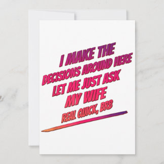 Lass Me Just Frag Meine Ehefrau - Husband Funny Sp Einladung