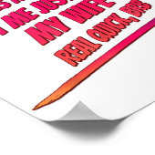 Lass Me Just Frag Meine Ehefrau - Husband Funny Sp Poster (Ecke)
