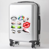 Lass Me Kiss Your Eyes & Lips Scrapbooking Sticker (Koffer)