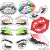 Lass Me Kiss Your Eyes & Lips Scrapbooking Sticker (Vorderseite)