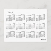 Lass Me Out Kalender ~ Postkarte (Rückseite)