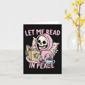 Lass Me Read in Peace Funny Ghost Reading Book Hal Karte (Gelbe Blume)