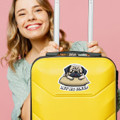 "Lass Me Sleep" Niedlicher Mops, der ein Nickerche Aufkleber