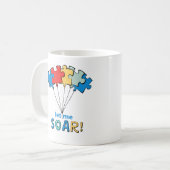 Lass Me Soar - Autismus Awareness Puzzle Ballon Kaffeetasse (Vorderseite Links)