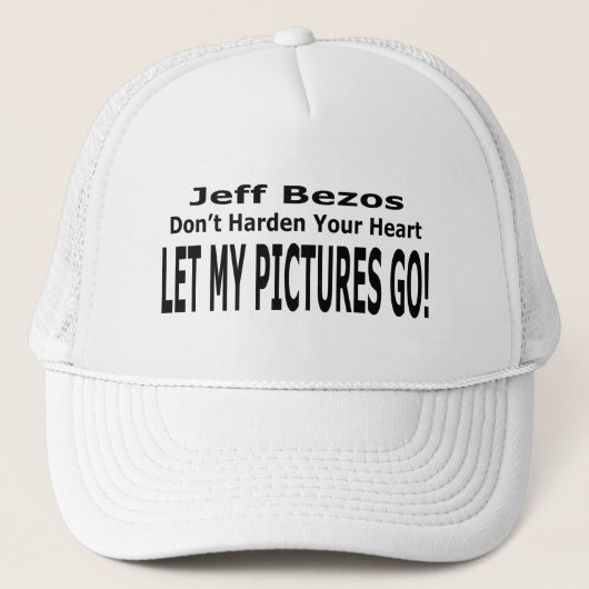 Lass meine Bilder los! Truckerkappe (Vorderseite)