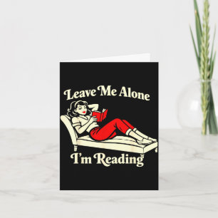 Lass mich allein beim Lesen lustiges Vintage-Buchl Karte