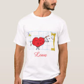 Lass mich dich mit Liebe überschütten: Basic T-Sh T-Shirt (Vorderseite)