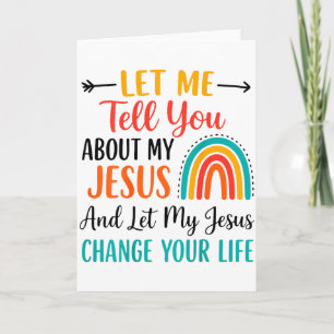 Lass mich dir von meinem Jesus christlichen Regenb Karte