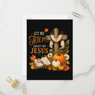 Lass mich dir von meinem Jesus erzählen Christlich Einladungspostkarte