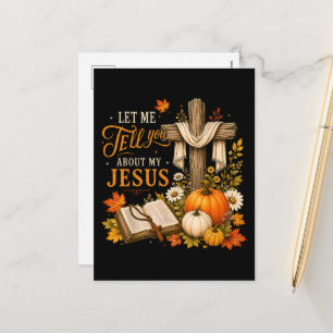 Lass mich dir von meinem Jesus erzählen Christlich Feiertagspostkarte