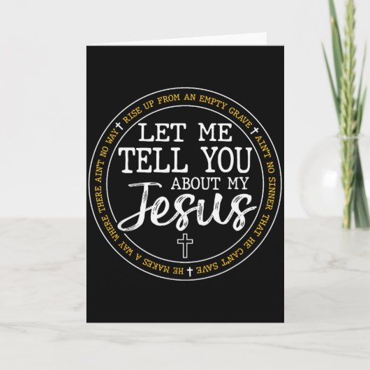 Lass mich dir von meinem Jesus Gott Glauben Religi Karte (Vorderseite)